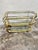 Modern 1970s Milo Style Brass Bar Cart For Sale - Image 3 of 12