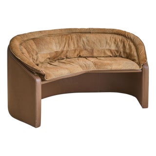 Italian Leather Sofa by Redwall for Borbonese & Rossi di Albizzate, 1970s For Sale