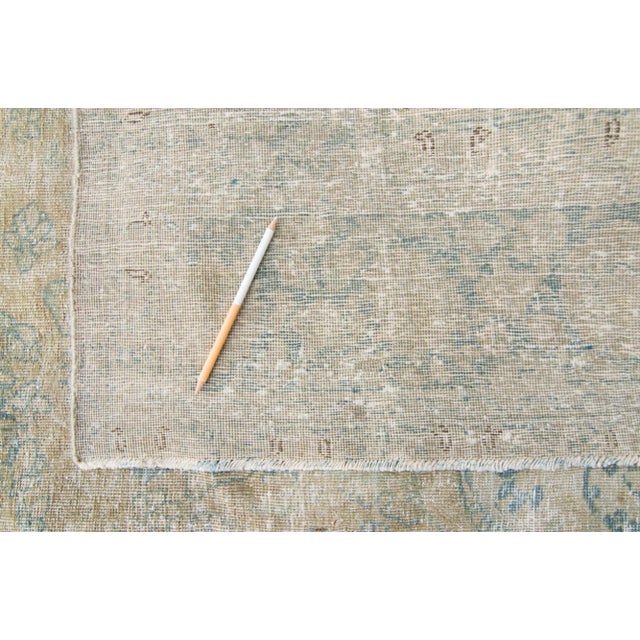 1920s Medallion Sage Blue Hand Knotted Rug - 8’4” X 10' For Sale - Image 10 of 11