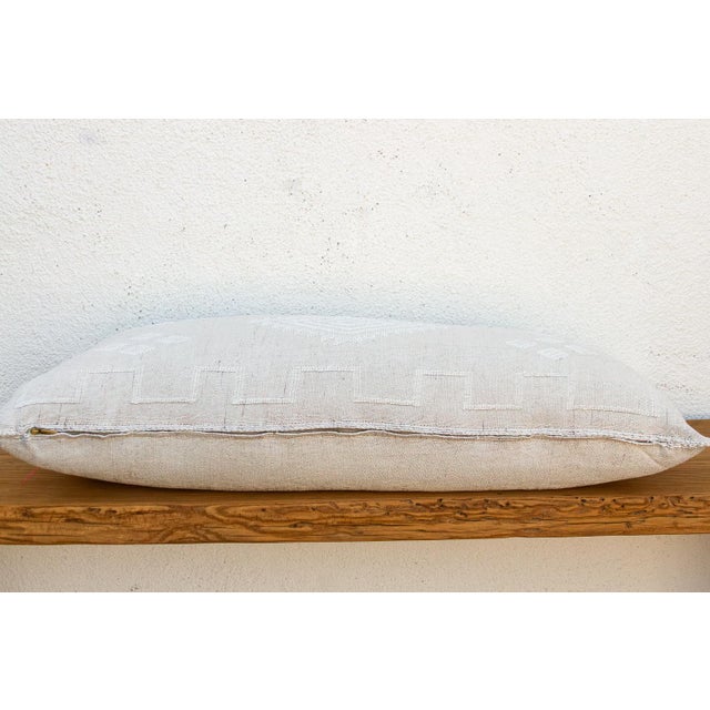 Oasis Linen Oversized Lumbar Moroccan Pillow For Sale In Los Angeles - Image 6 of 10