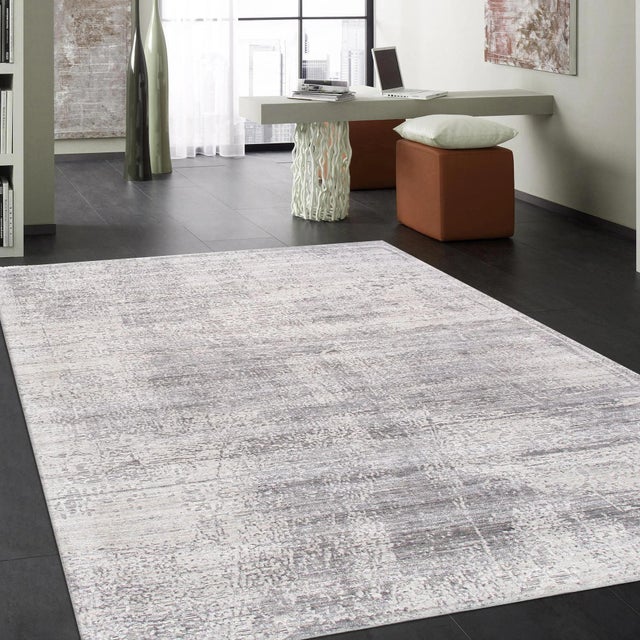 Textile Pasargad Home Adra Silver Area Rug- 8' 1" X 10' 1" For Sale - Image 7 of 7