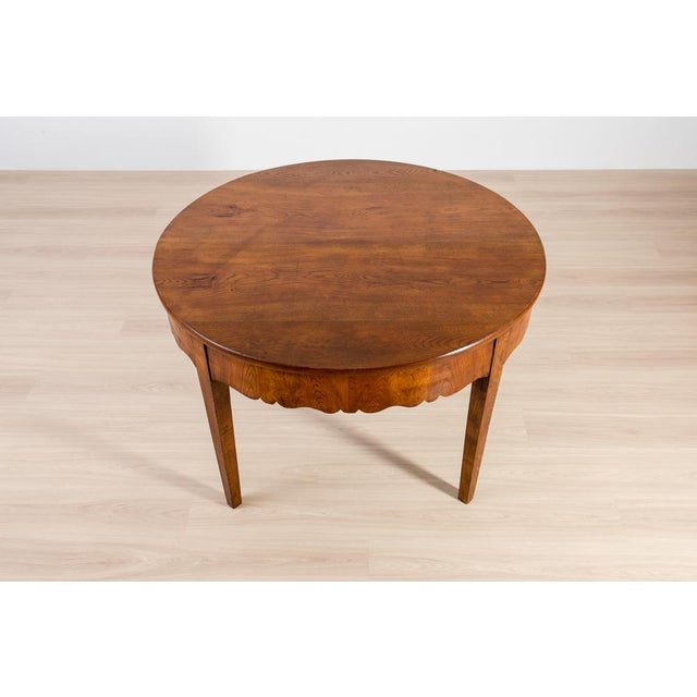 Antique Biedermeier Elm Dining Table, 1800s For Sale - Image 6 of 18