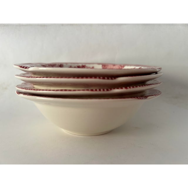 English 90's Johnson Brothers Dessert/ Fruit Bowls S-4 For Sale - Image 3 of 5