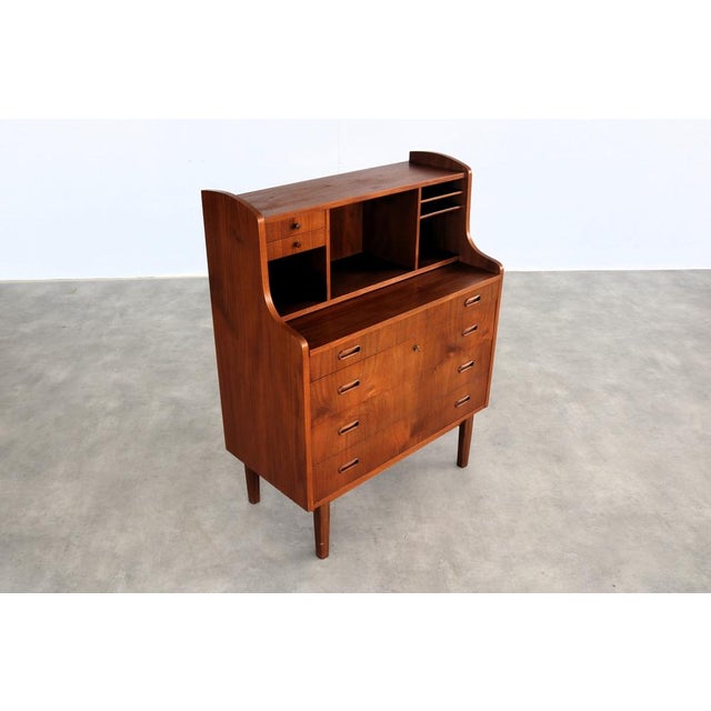 Wood Vintage Danish Secretaire in Teak, 1960s For Sale - Image 7 of 10