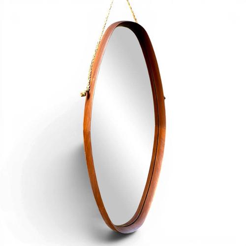 Vintage Scandinavian Mirror, 1960s For Sale - Image 4 of 4