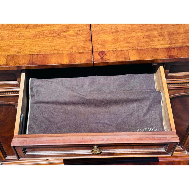 Vintage 1960s Drexel Heritage Mahogany Dry Bar Server Cabinet For Sale In Boston - Image 6 of 12