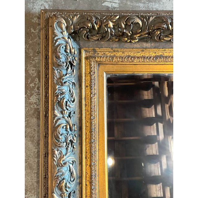 Vintage Gilt Wood Mirror For Sale - Image 9 of 12