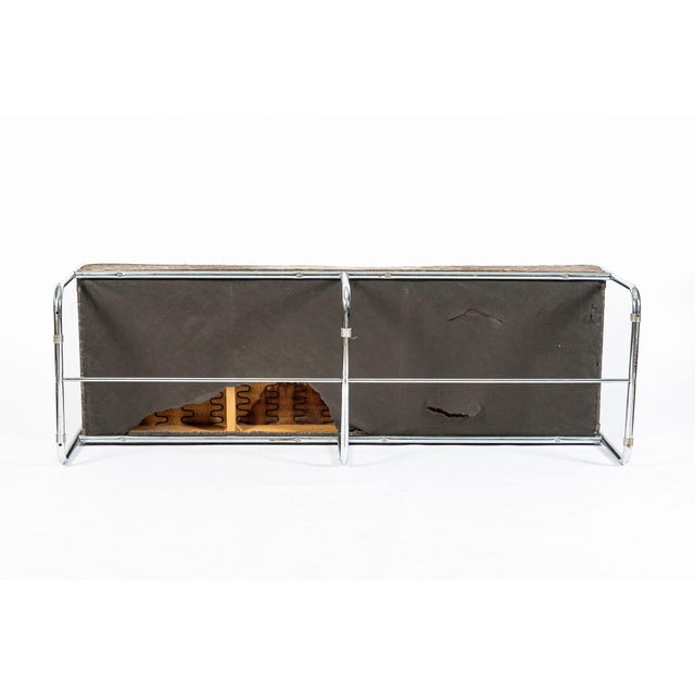 Antique Hoffmann Bauhaus Daybed Bench for Howell, Art Deco Chrome Tubular Steel Bench, 1940s For Sale - Image 13 of 14