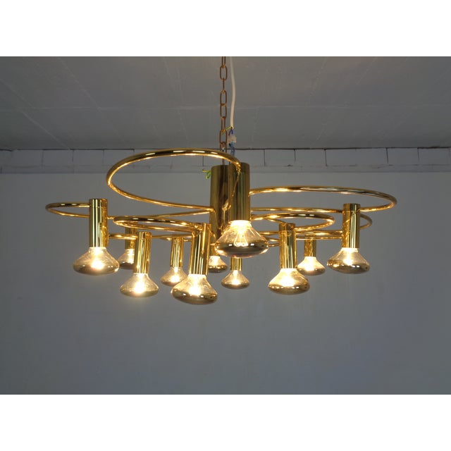 Large Golden Ceiling Light from Cosack, Germany, 1970s For Sale - Image 9 of 18