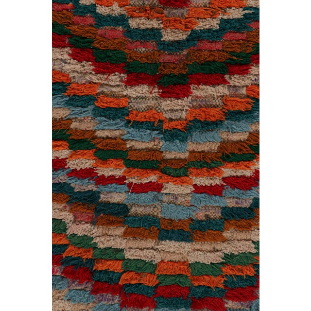 Rug & Kilim Vintage Moroccan Runner With Polychromatic Chevron Patterns, From Rug & Kilim For Sale - Image 4 of 8