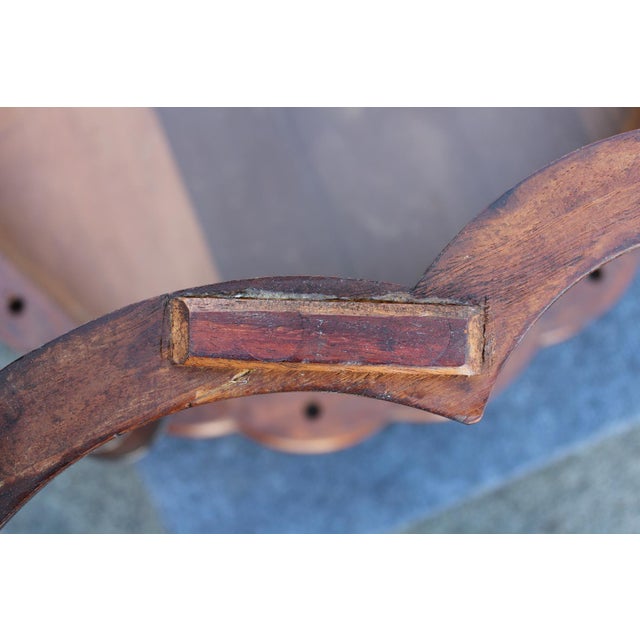 Antique Mahogany Scalloped Table With Inlaid Top For Sale - Image 13 of 17