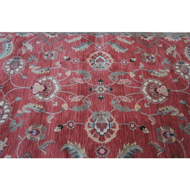 Karastan Ashara 100% Wool Red Agra Acanthus Palmette 549 Area Rug Carpet 9 X 12 For Sale - Image 9 of 15