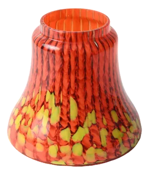 Red Spatter Glass Vase from Franz Welz, 1920s