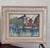 Beautiful vintage original oil painting on canvas depicting a lively Parisian Moulin Rouge street scene in an...