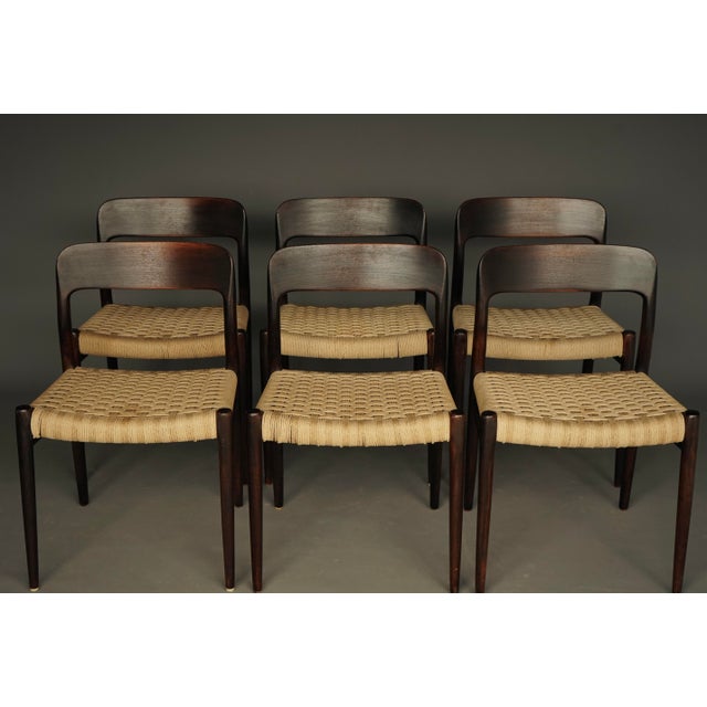 Model 75 Chairs in Beech by Niels Otto Møller for J.L. Moller, 1960s, Set of 6 For Sale - Image 4 of 18
