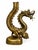 A spectacular monumental vintage candelabra featuring a sinuous Chinese dragon rendered in richly detailed cast brass....