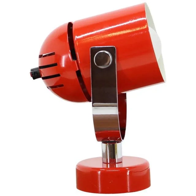 Red Wall or Table Lamp by Stanislav Indra, Czechoslovakia, 1970s For Sale - Image 8 of 8