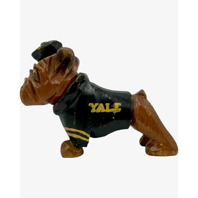 Vintage Yale University Wooden Bulldog Mascot Carter Hoffman Ivy League For Sale - Image 10 of 12
