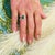Green Natural Emerald Diamond Ring 14k W Gold 1.7 TCW Certified For Sale - Image 8 of 9
