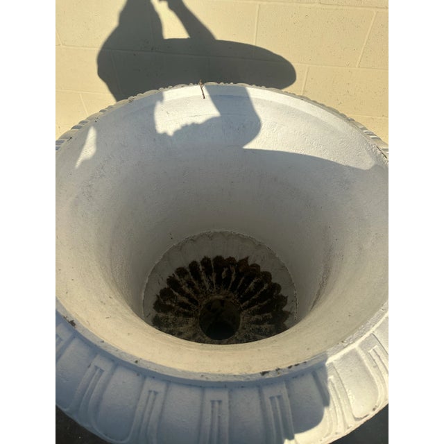 Vintage Classical Cast Iron Garden Urn, Circa 1960s For Sale - Image 10 of 10