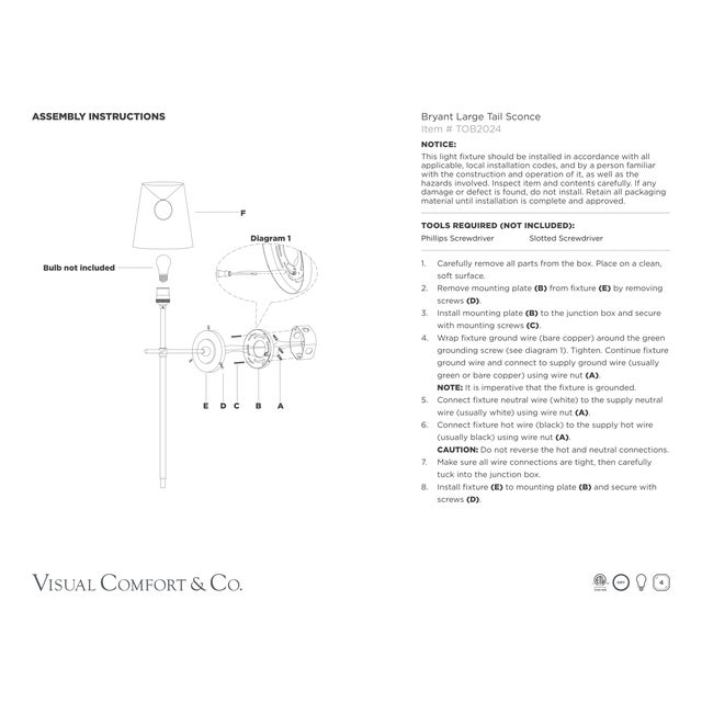 Visual Comfort Thomas O'Brien for Visual Comfort Signature Bryant Large Tail Sconce in Hand-Rubbed Antique Brass with Linen Shade For Sale - Image 4 of 5