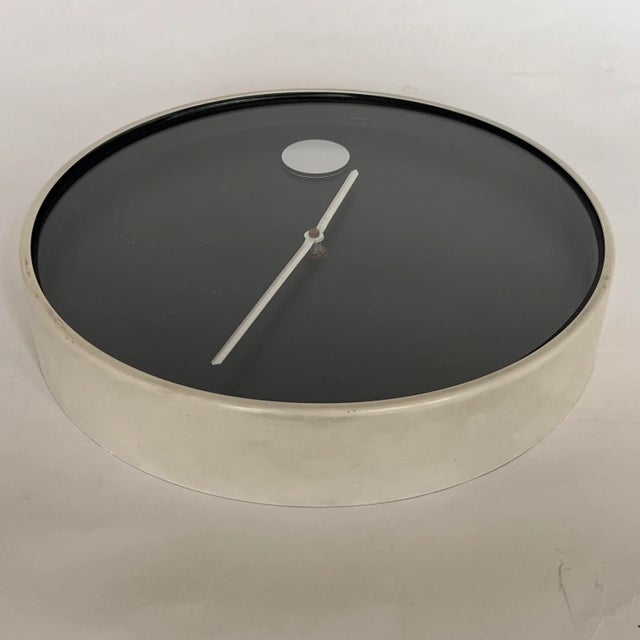 Howard Miller Wall Clock Designed by Nathan George Horwitt From the Museum of Modern Art Design Collection 1970 For Sale - Image 4 of 11