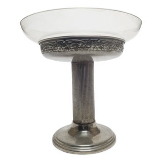Art Nouveau Bowl on Stand, Former Czechoslovakia, 1900s For Sale