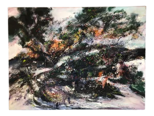 Original Large 1970’s Vintage Abstract Painting Signed 30 X 40