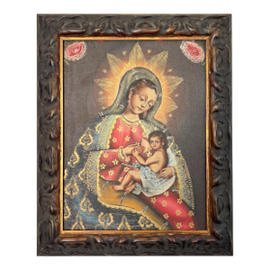 Mid 20th Century Cuzco School Painting of the Nursing Madonna