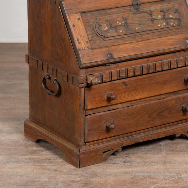 19th Century Cabinetmaker’s Floor Model Miniature of Pine Secretary For Sale - Image 9 of 10