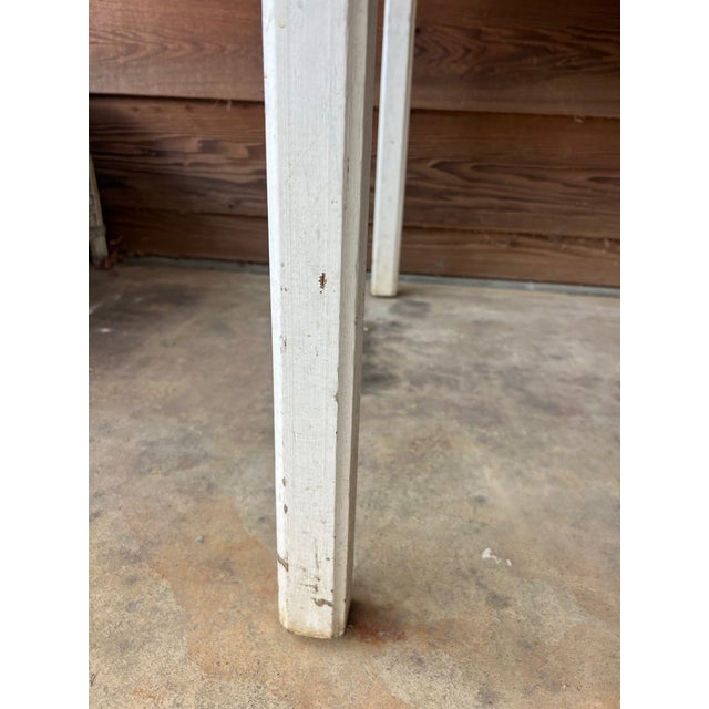 1960s Rustic Square Farm Table or Island, Vintage, Wooden For Sale - Image 4 of 12