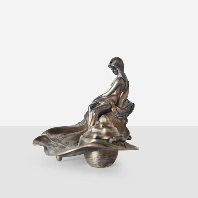 1900s WMF Art Nouveau Inkwell With Reclining Figure For Sale - Image 12 of 12