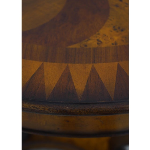 Brown Theodore Alexander Burl Wood Swirling Teardrops Center Table For Sale - Image 8 of 18