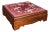 Antique Upholstered Footstool, English, Pitch Pine, Fireside Stool, Edwardian For Sale