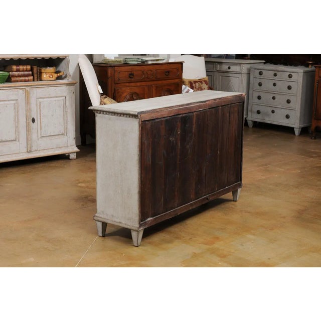 Swedish, 1890s, Painted Wood Sideboard with Three Drawers over Three Doors For Sale - Image 10 of 13