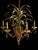 Large Currey & Co Tole Leaf Hollywood Regency Six Light Chandelier For Sale - Image 9 of 9