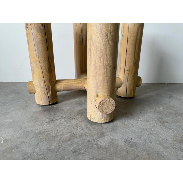 Postmodern - Style Rustic Wood Side Table Base For Sale - Image 11 of 12