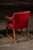 Late 20th Century Set of Four Tufted Leather Bankers Chairs in Red For Sale - Image 10 of 17