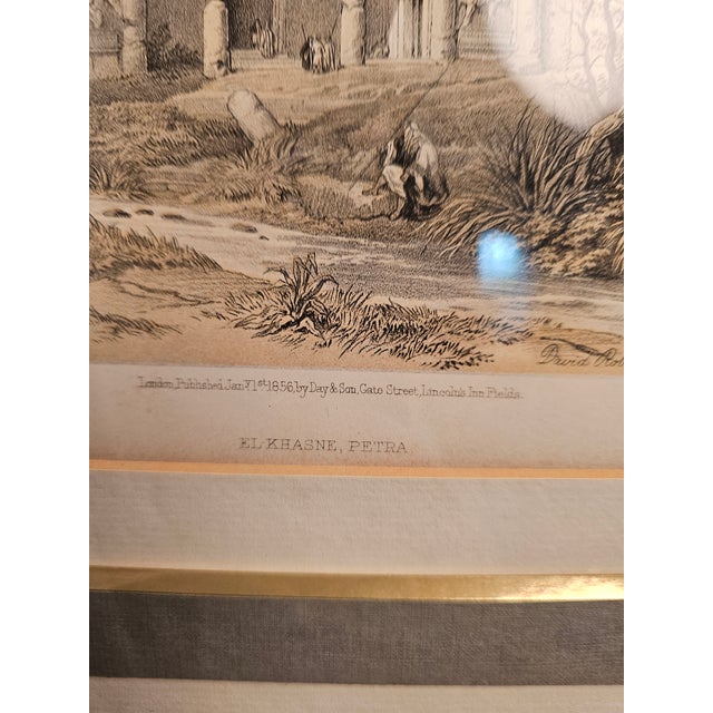 Tan El Khasné, Petra (Plate 92) — David Roberts, 1856 | Original Antique Lithograph For Sale - Image 8 of 12