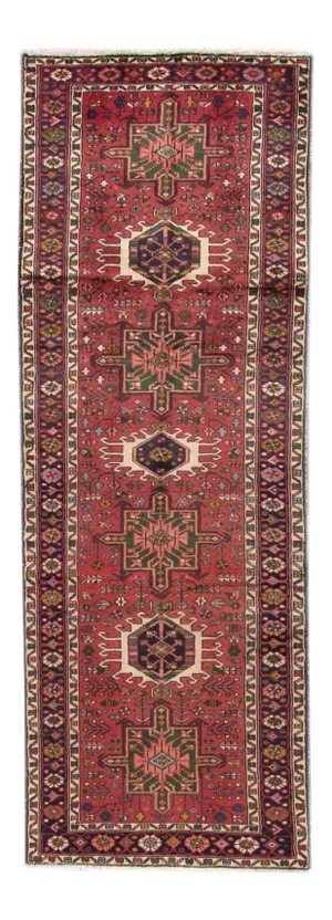 Vintage Heriz Handmade Wool Runner