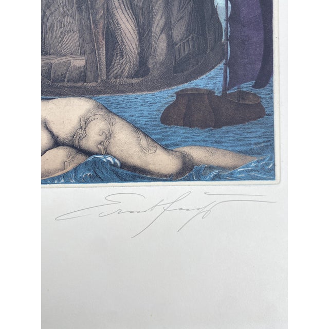 Ernst Fuchs, The Prison of Icarus, 1975, Aquatint Etching For Sale - Image 8 of 13