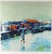 Impressionist 1980s Mid-Century Italian Nicola Simbari "Sorrento" Oversized Signed Limited Edition Serigraph — Framed For Sale - Image 3 of 6