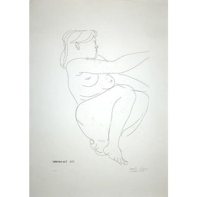 Emilio Greco, Memoria No.2, Memory No. 2, Etching, 1971 For Sale - Image 4 of 4