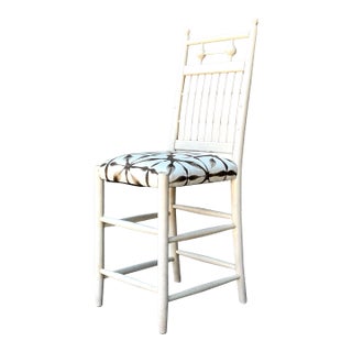 Vintage Slat Counter Stool For Sale