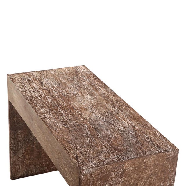 Contemporary Contemporary Cerused Oak Console or Desk For Sale - Image 3 of 6