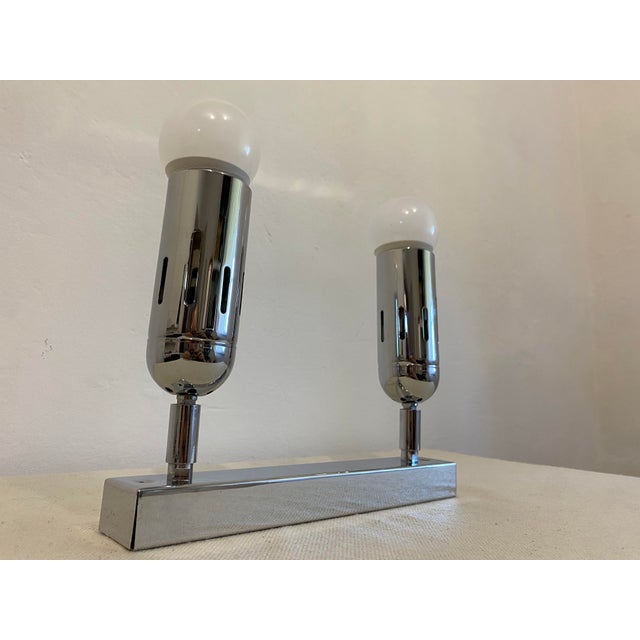Vintage Adjustable Chrome Double Wall Light by Sijaj Hrastnik, Slovenia, 1990s For Sale - Image 9 of 11