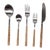 Artifacts Rattan Stainless Steel Cutlery with Gift Box in Brown - Set of 5 For Sale
