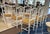 Vintage Painted French Country Sheaf-Back Dining Chairs With Rush Seats - Set of 8 For Sale In Miami - Image 6 of 14