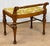1940s Vintage Traditional Maple Vanity Bench Seat W/ Green Floral Cushion For Sale - Image 5 of 12