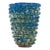 Iridescent Blue Murano Glass Rostrate Vase For Sale